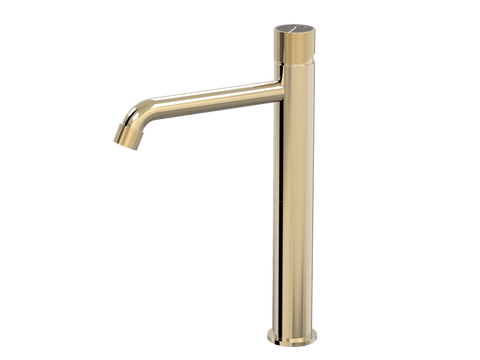 Tapware ParTaps IDK Marble Hob Basin Tower Mixer with Marble Colour: Brass Gold Insert: Nero Marble Place & Palette