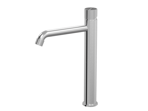 Tapware ParTaps IDK Marble Hob Basin Tower Mixer with Marble Colour: Brushed Chrome Insert: Nero Marble Place & Palette