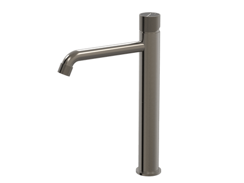 Tapware ParTaps IDK Marble Hob Basin Tower Mixer with Marble Colour: Brushed Gunmetal Insert: Nero Marble Place & Palette