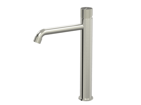 Tapware ParTaps IDK Marble Hob Basin Tower Mixer with Marble Colour: Brushed Nickel Insert: Nero Marble Place & Palette