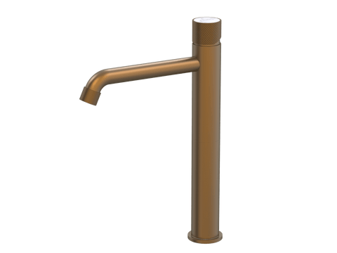 Tapware ParTaps IDK Marble Hob Basin Tower Mixer with Marble Colour: Burnished Insert: Bianco Marble Place & Palette
