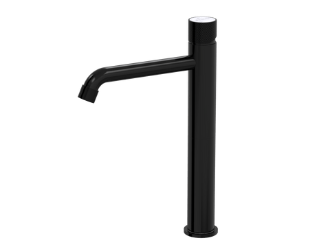 Tapware ParTaps IDK Marble Hob Basin Tower Mixer with Marble Colour: Midnight Black Insert: Bianco Marble Place & Palette