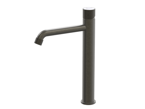 Tapware ParTaps IDK Marble Hob Basin Tower Mixer with Marble Colour: Volcanic Grey Insert: Bianco Marble Place & Palette