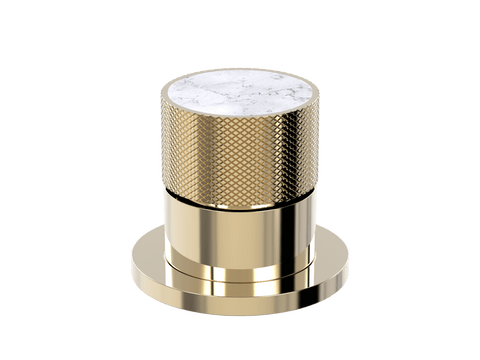 Tapware ParTaps IDK Marble Hob Mixer Colour: Brass Gold Insert: Bianco Marble Place & Palette