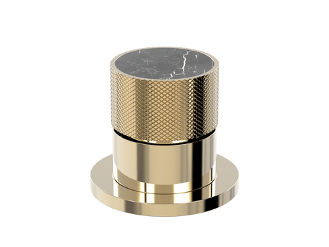 Tapware ParTaps IDK Marble Hob Mixer Colour: Brass Gold Insert: Nero Marble Place & Palette