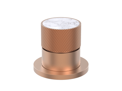 Tapware ParTaps IDK Marble Hob Mixer Colour: Brushed Copper Insert: Bianco Marble Place & Palette