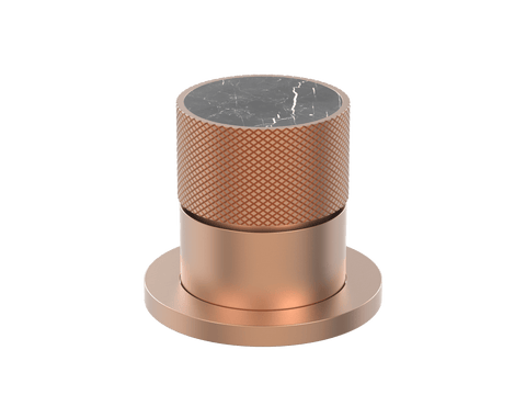 Tapware ParTaps IDK Marble Hob Mixer Colour: Brushed Copper Insert: Nero Marble Place & Palette
