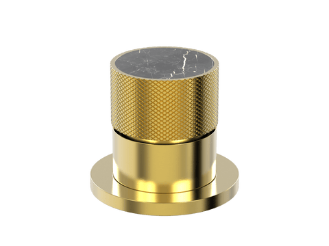 Tapware ParTaps IDK Marble Hob Mixer Colour: Brushed Gold Insert: Nero Marble Place & Palette