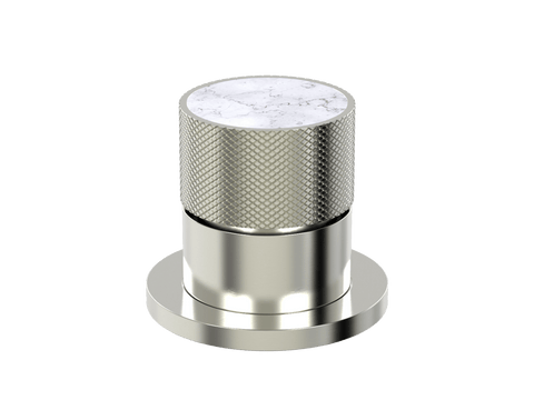 Tapware ParTaps IDK Marble Hob Mixer Colour: Brushed Nickel Insert: Bianco Marble Place & Palette