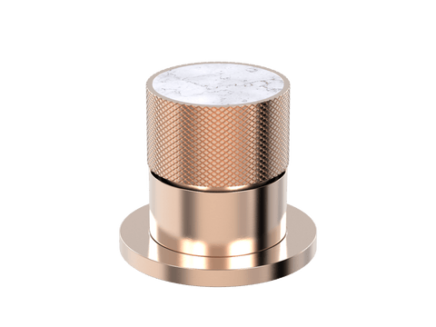 Tapware ParTaps IDK Marble Hob Mixer Colour: Brushed Rose Gold Insert: Bianco Marble Place & Palette