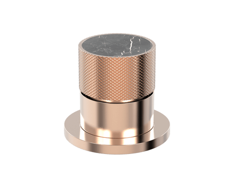 Tapware ParTaps IDK Marble Hob Mixer Colour: Brushed Rose Gold Insert: Nero Marble Place & Palette