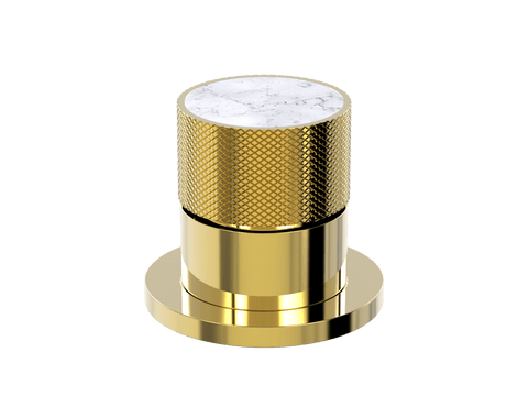 Tapware ParTaps IDK Marble Hob Mixer Colour: Gold Insert: Bianco Marble Place & Palette