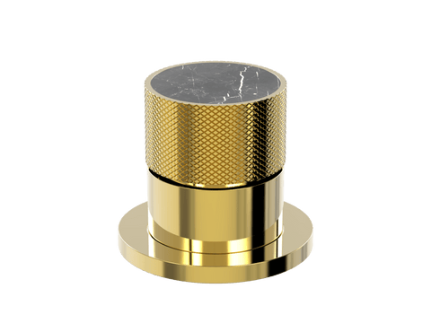 Tapware ParTaps IDK Marble Hob Mixer Colour: Gold Insert: Nero Marble Place & Palette