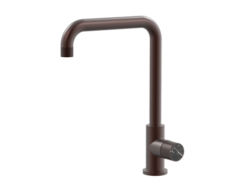 Tapware ParTaps IDK Marble Sink 90 Degree Mixer Colour: Antique Copper Insert: Nero Marble Place & Palette