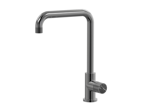 Tapware ParTaps IDK Marble Sink 90 Degree Mixer Colour: Black Sapphire Insert: Nero Marble Place & Palette