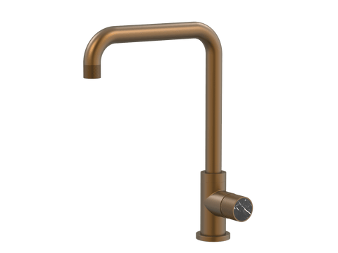 Tapware ParTaps IDK Marble Sink 90 Degree Mixer Colour: Burnished Insert: Nero Marble Place & Palette