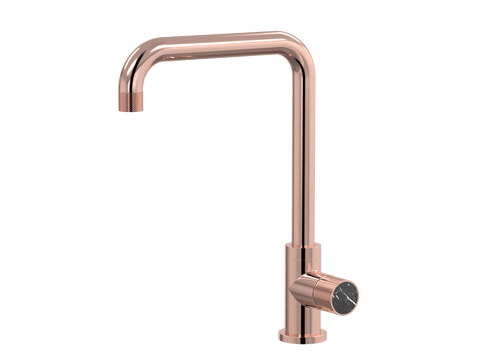 Tapware ParTaps IDK Marble Sink 90 Degree Mixer Colour: Copper Insert: Nero Marble Place & Palette