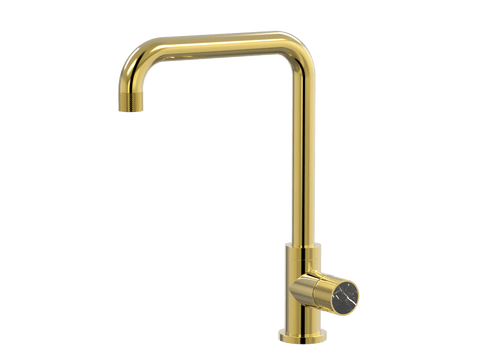 Tapware ParTaps IDK Marble Sink 90 Degree Mixer Colour: Gold Insert: Nero Marble Place & Palette