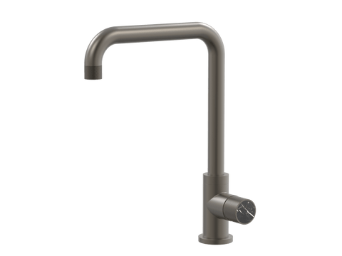 Tapware ParTaps IDK Marble Sink 90 Degree Mixer Colour: Gunmetal Insert: Nero Marble Place & Palette