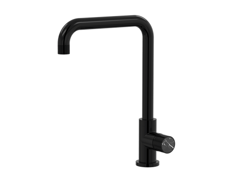 Tapware ParTaps IDK Marble Sink 90 Degree Mixer Colour: Midnight Black Insert: Nero Marble Place & Palette
