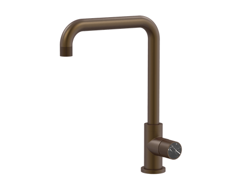 Tapware ParTaps IDK Marble Sink 90 Degree Mixer Colour: Native Brass Insert: Nero Marble Place & Palette