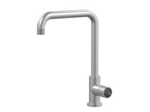 Tapware ParTaps IDK Marble Sink 90 Degree Mixer Colour: Satin Pearl Insert: Nero Marble Place & Palette