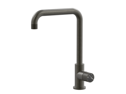 Tapware ParTaps IDK Marble Sink 90 Degree Mixer Colour: Volcanic Grey Insert: Nero Marble Place & Palette