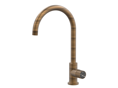 Tapware ParTaps IDK Marble Sink Gooseneck Mixer Colour: Chrome Insert: Bianco Marble Place & Palette