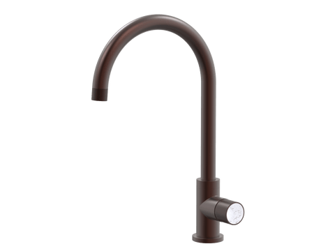 Tapware ParTaps IDK Marble Sink Gooseneck Mixer Colour: Antique Copper Insert: Bianco Marble Place & Palette