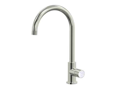 Tapware ParTaps IDK Marble Sink Gooseneck Mixer Colour: Luminick Insert: Bianco Marble Place & Palette