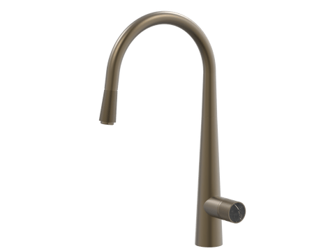 Tapware ParTaps IDK Marble Sink Pull-Out Mixer Colour: Antique Bronze Insert: Nero Marble Place & Palette