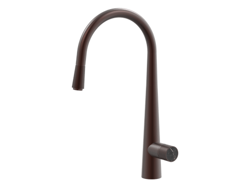 Tapware ParTaps IDK Marble Sink Pull-Out Mixer Colour: Antique Copper Insert: Nero Marble Place & Palette