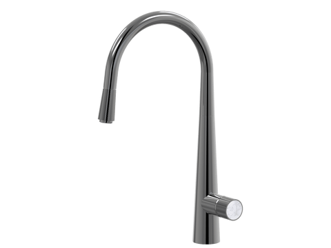 Tapware ParTaps IDK Marble Sink Pull-Out Mixer Colour: Black Sapphire Insert: Bianco Marble Place & Palette