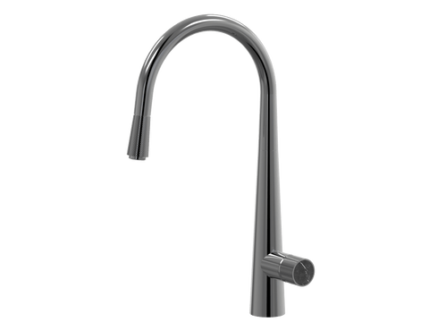 Tapware ParTaps IDK Marble Sink Pull-Out Mixer Colour: Black Sapphire Insert: Nero Marble Place & Palette