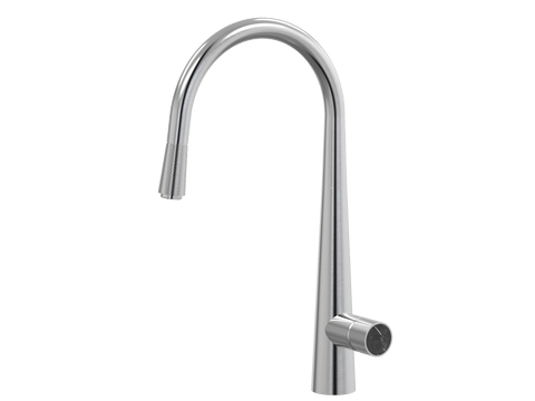 Tapware ParTaps IDK Marble Sink Pull-Out Mixer Colour: Brushed Chrome Insert: Nero Marble Place & Palette
