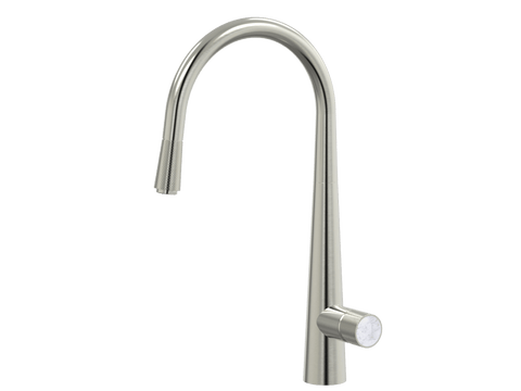 Tapware ParTaps IDK Marble Sink Pull-Out Mixer Colour: Brushed Nickel Insert: Bianco Marble Place & Palette