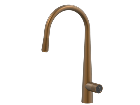 Tapware ParTaps IDK Marble Sink Pull-Out Mixer Colour: Burnished Insert: Nero Marble Place & Palette