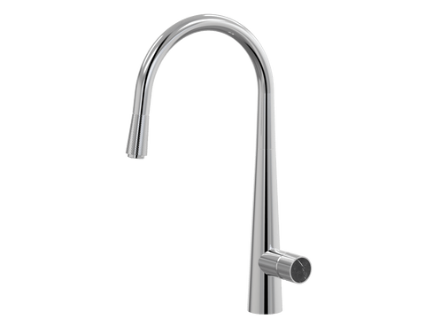 Tapware ParTaps IDK Marble Sink Pull-Out Mixer Colour: Chrome Insert: Nero Marble Place & Palette