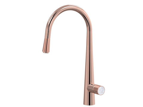 Tapware ParTaps IDK Marble Sink Pull-Out Mixer Colour: Copper Insert: Bianco Marble Place & Palette