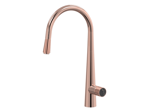 Tapware ParTaps IDK Marble Sink Pull-Out Mixer Colour: Copper Insert: Nero Marble Place & Palette