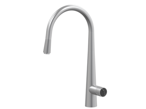 Tapware ParTaps IDK Marble Sink Pull-Out Mixer Colour: Satin Pearl Insert: Nero Marble Place & Palette