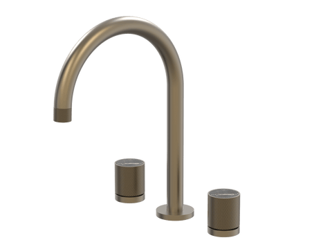 Tapware ParTaps IDK Marble Sink Set Hob Swivel Colour: Antique Bronze Insert: Nero Marble Place & Palette