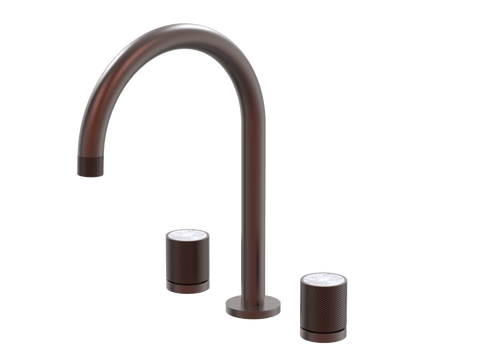 Tapware ParTaps IDK Marble Sink Set Hob Swivel Colour: Antique Copper Insert: Bianco Marble Place & Palette
