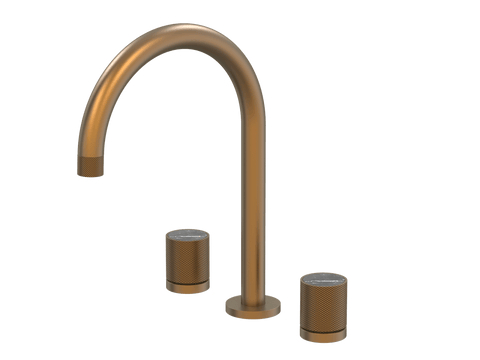 Tapware ParTaps IDK Marble Sink Set Hob Swivel Colour: Burnished Insert: Nero Marble Place & Palette