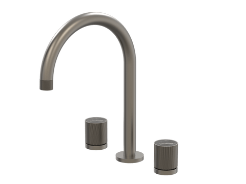 Tapware ParTaps IDK Marble Sink Set Hob Swivel Colour: Gunmetal Insert: Nero Marble Place & Palette
