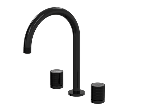 Tapware ParTaps IDK Marble Sink Set Hob Swivel Colour: Midnight Black Insert: Nero Marble Place & Palette
