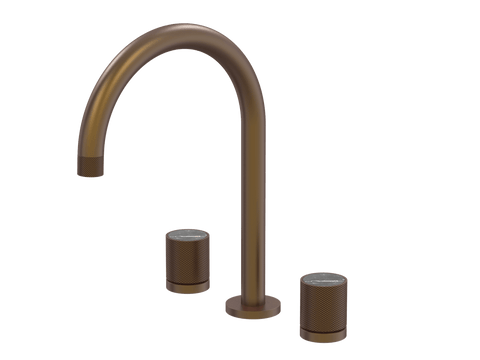 Tapware ParTaps IDK Marble Sink Set Hob Swivel Colour: Native Brass Insert: Nero Marble Place & Palette
