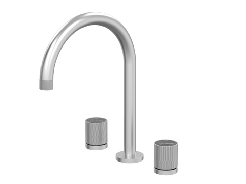 Tapware ParTaps IDK Marble Sink Set Hob Swivel Colour: Satin Pearl Insert: Nero Marble Place & Palette
