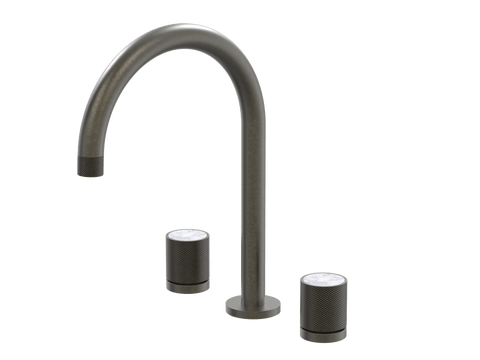 Tapware ParTaps IDK Marble Sink Set Hob Swivel Colour: Volcanic Grey Insert: Bianco Marble Place & Palette