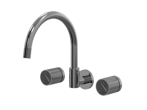 Tapware ParTaps IDK Marble Sink Set Wall Swivel Colour: Black Sapphire Insert: Nero Marble Place & Palette